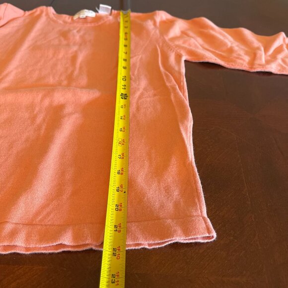 Vintage Ann Taylor Studio 100% Cotton Knit Shirt Peach Long Sleeve Size 8 - Picture 8 of 8